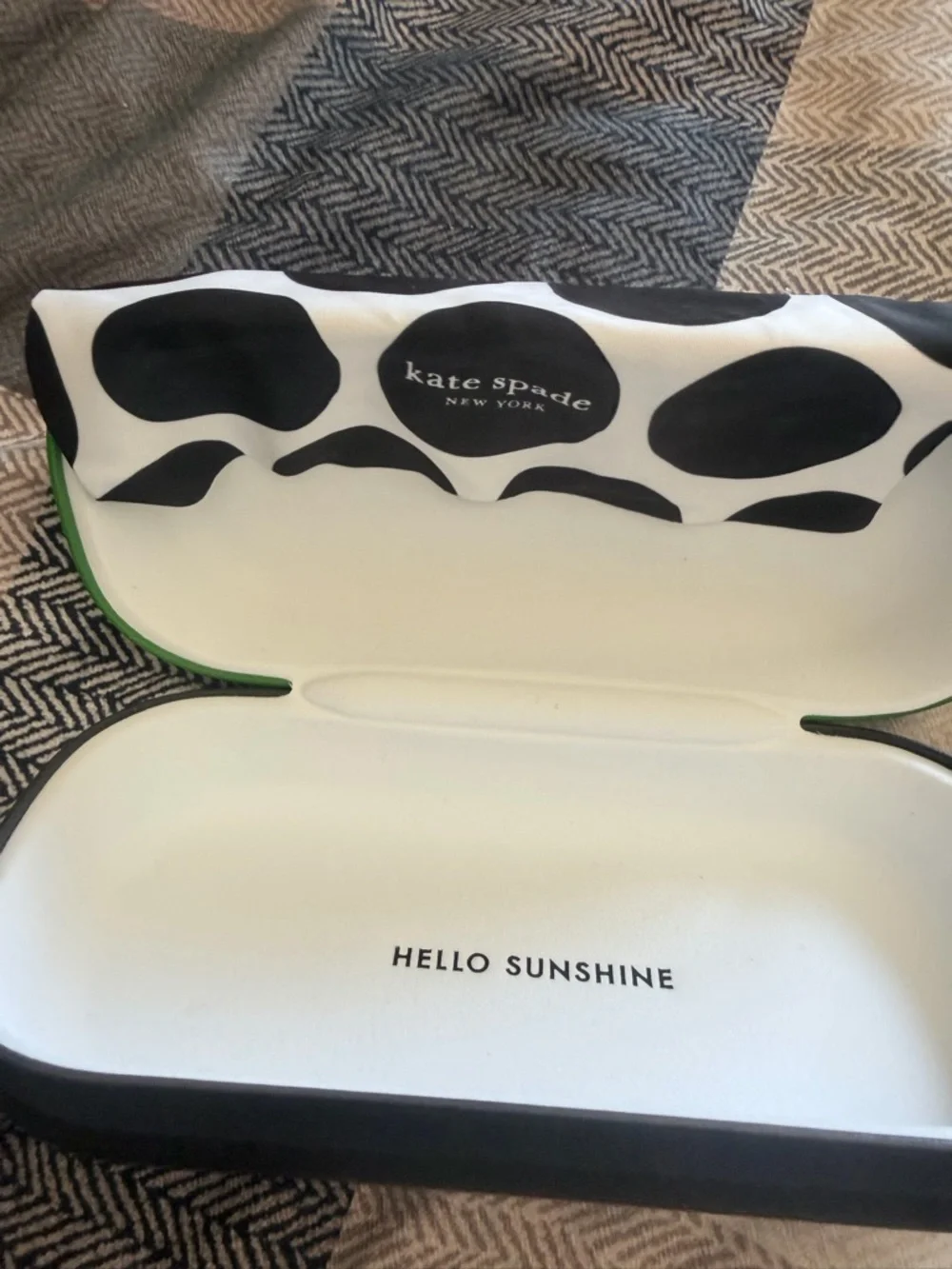 Kate Spade Sunnies JUNI/G/S cat-eye black acetate frames w faux pearl stud